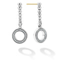 Circle Diamonds in sterling silver Drop Earrings