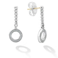 Post view of Drop Circle Diamond Earrings