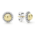 Side view of Two-Tone Caviar Stud Earrings