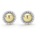 High Bar Two-Tone Caviar Omega Clip Earrings