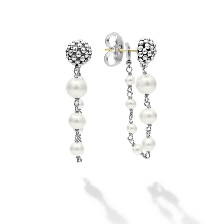 Pearl Drop Earrings that can be folded into new design