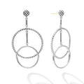 Signature Caviar Double Circle Drop Earrings
