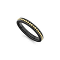 Caviar 18K gold ring with black ceramic.