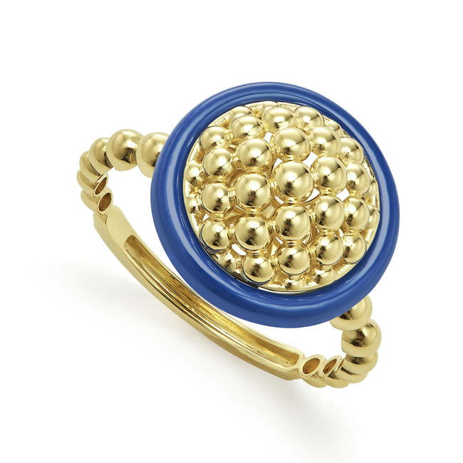 Meridian 18K Gold and Ceramic Circle Ring – LAGOS