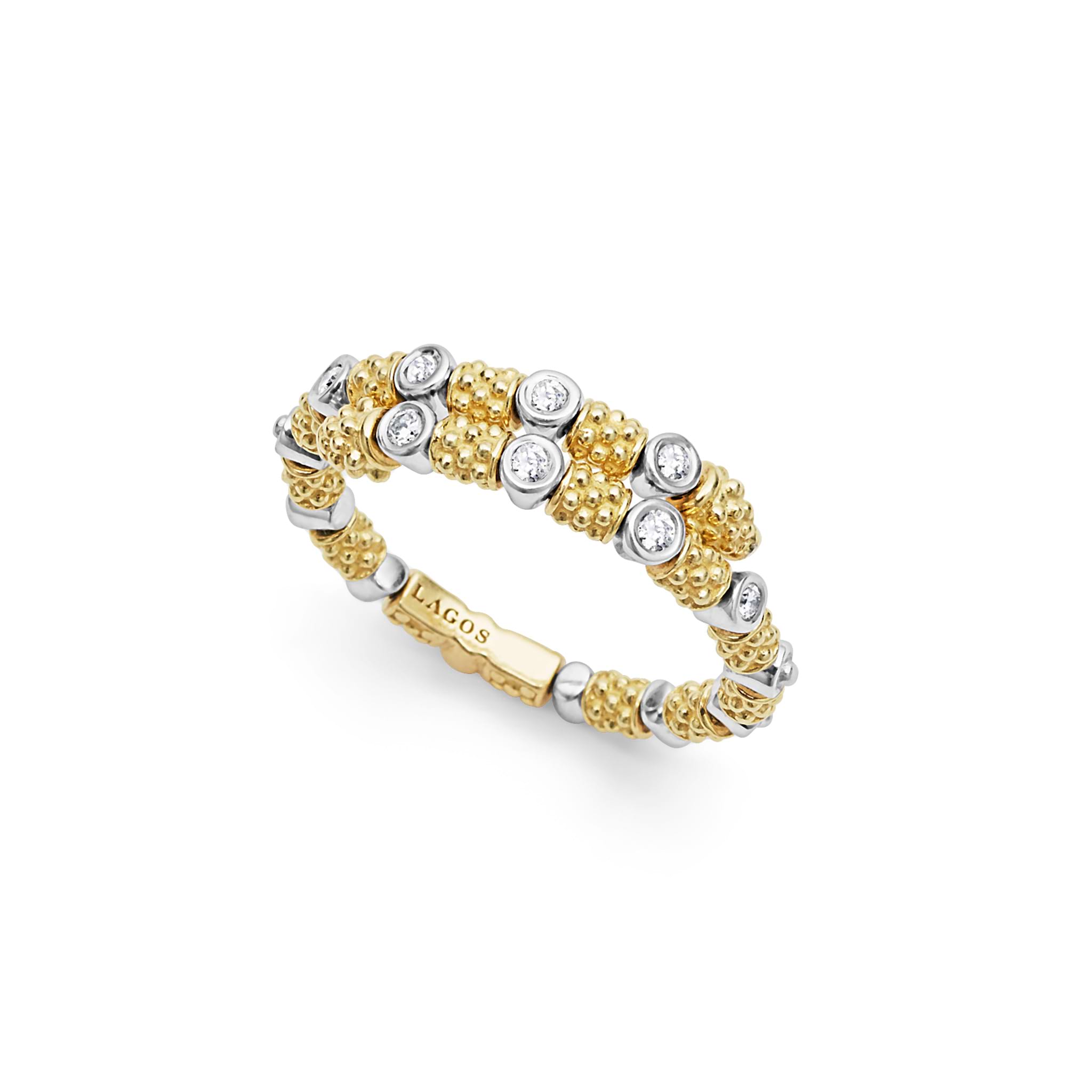 18K Gold and Diamond Superfine Band Ring | LAGOS Jewelry