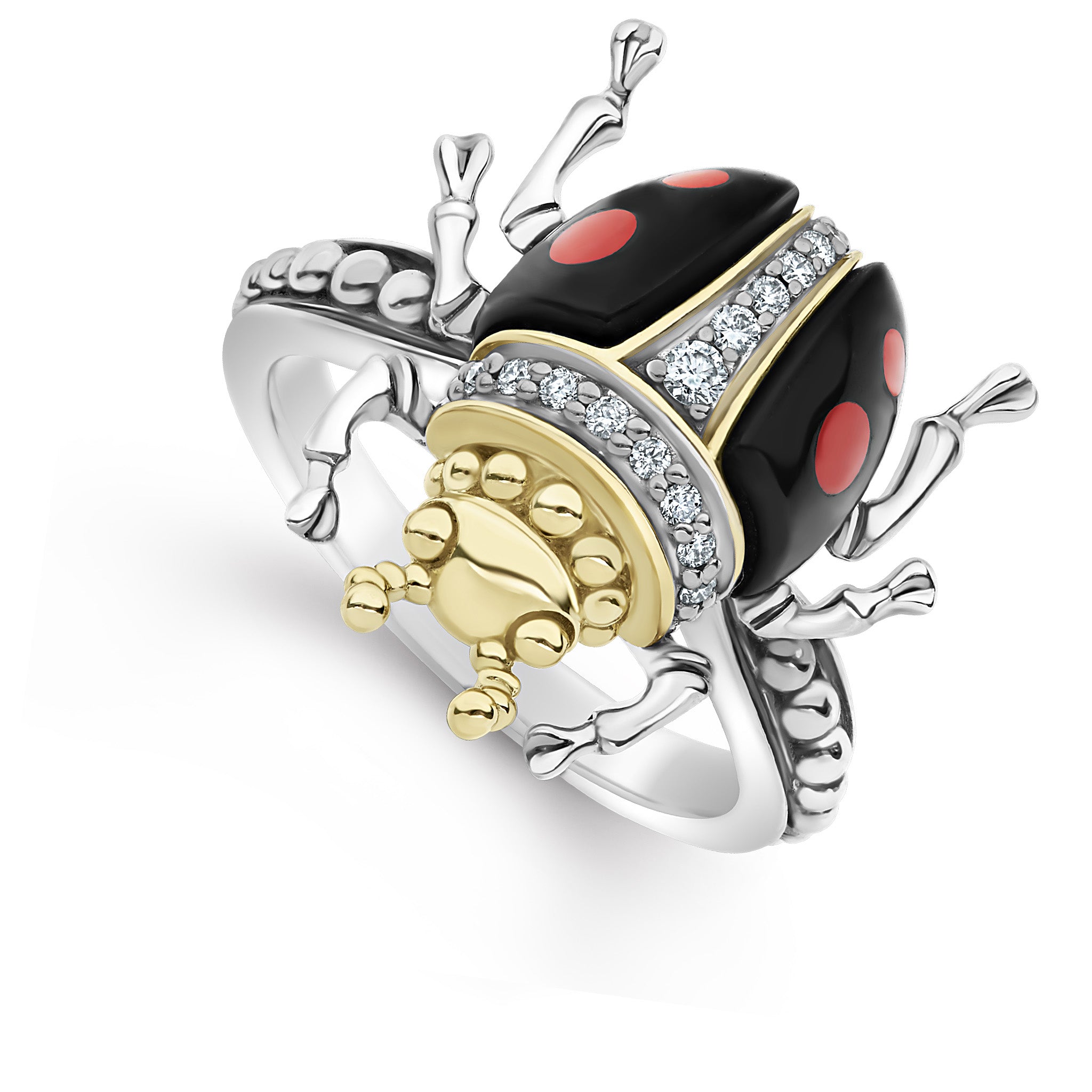 Beetle Shell Ring Rare Wonders Onyx Beetle Diamond Ring