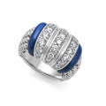 Signature ultramarine ceramic highlights these brilliant diamonds and Caviar beading on this every day ring. LAGOS diamonds are the highest quality natural stone.