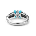 Blue Caviar Blue Ceramic and Caviar Diamond Ring