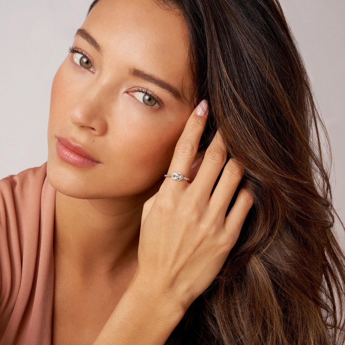 Petite Two-Tone Knot Diamond Ring | LAGOS Jewelry
