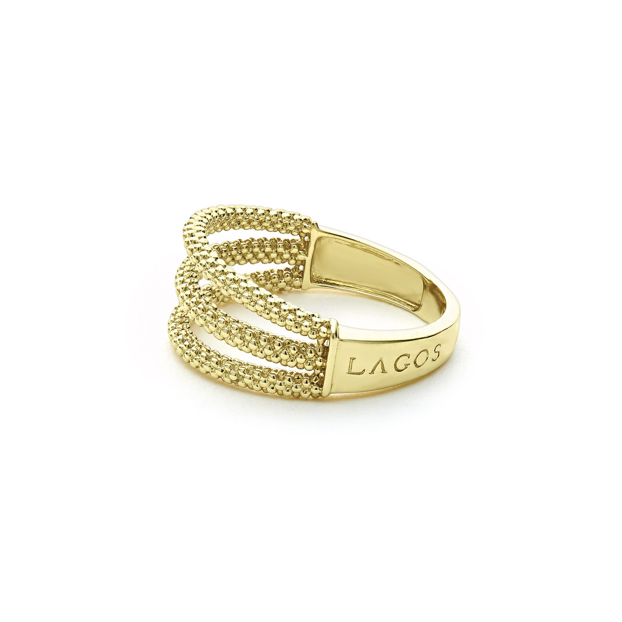 Signature Caviar 18K Gold Superfine Caviar Ring