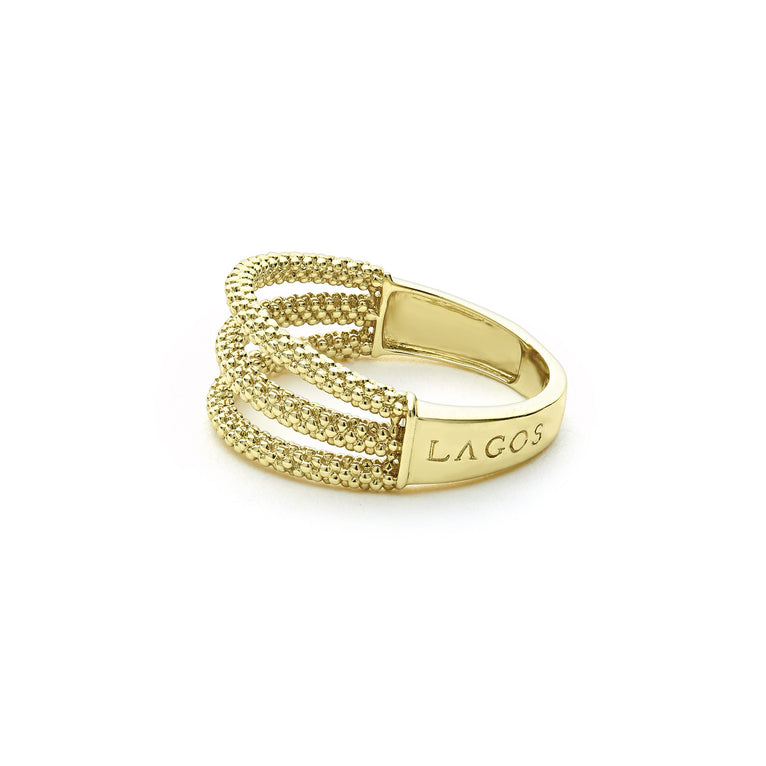 Signature Caviar 18K Gold Superfine Caviar Ring