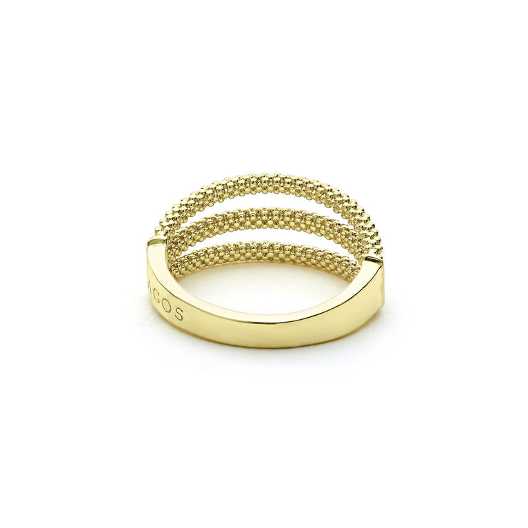 Signature Caviar 18K Gold Superfine Caviar Ring