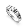Expertly crafted X ring with the classic sterling silver Caviar beading.