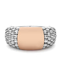 High Bar Rose Gold Station Caviar Ring