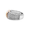 High Bar Rose Gold Station Caviar Ring
