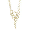 A LAGOS exclusive. 18k gold graduated floral outlines with Caviar beading detail on the sides form this 18 inch link necklace.