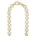 Caviar Gold 18K Gold Statement Floral Link Necklace