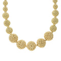 Statement necklace with signature 18K gold Caviar beaded stations finished with an 18K gold ball clasp closure.