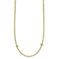 A signature 18K gold Caviar beaded 18 inch necklace with fluted accents. Finished with an 18K gold signature lobster clasp.
