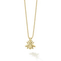 Honeybee pendant with 18K gold Caviar beading on 18k gold chain.