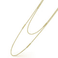 Signature Caviar 18K Gold Superfine Station Chain Necklace