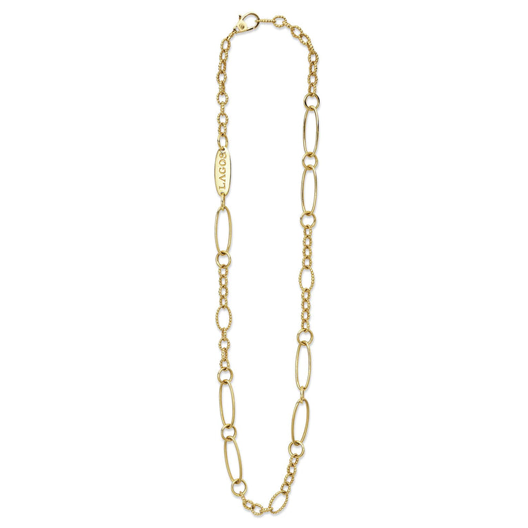 Signature Caviar 18K Gold Link Necklace