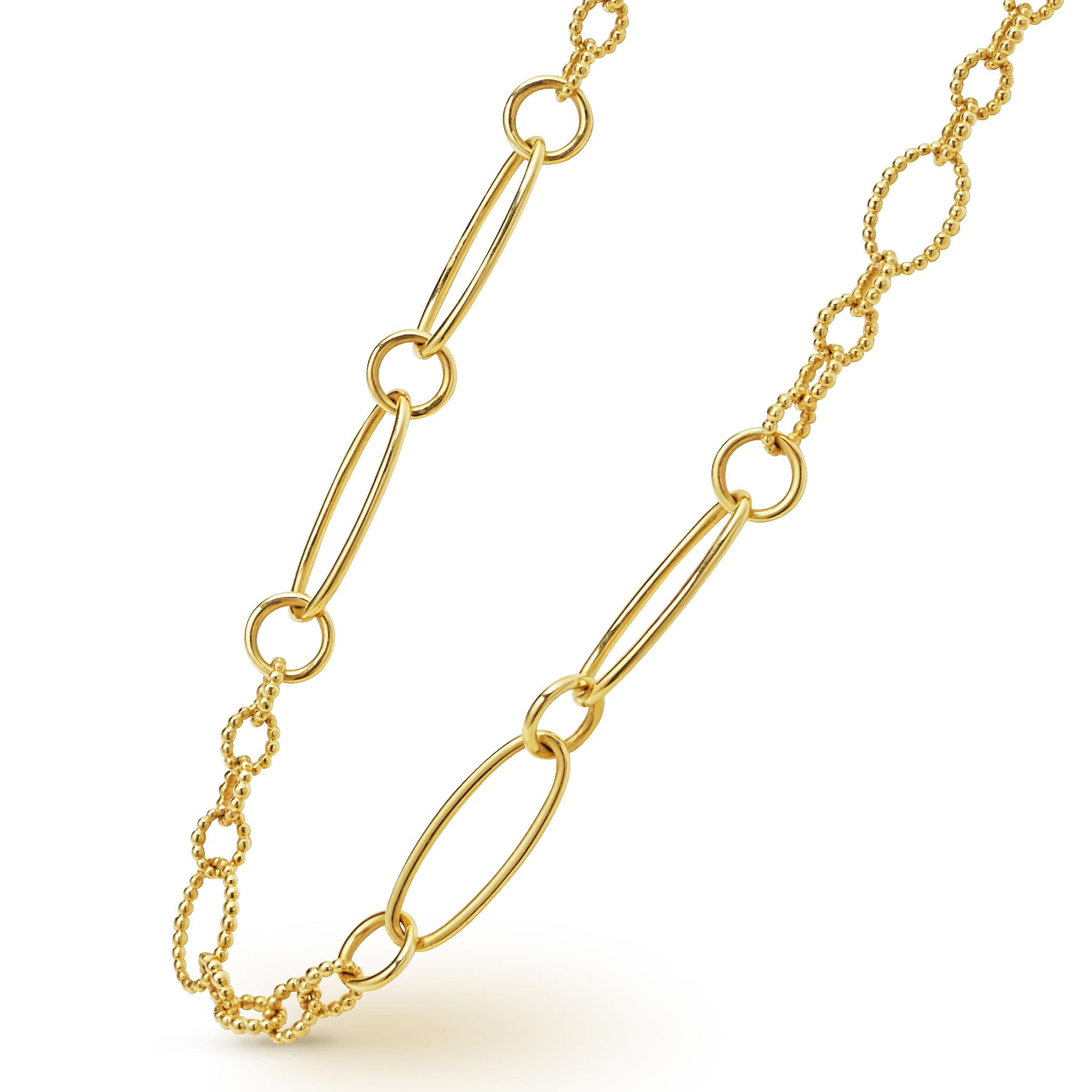 Signature Caviar 18K Gold Link Necklace