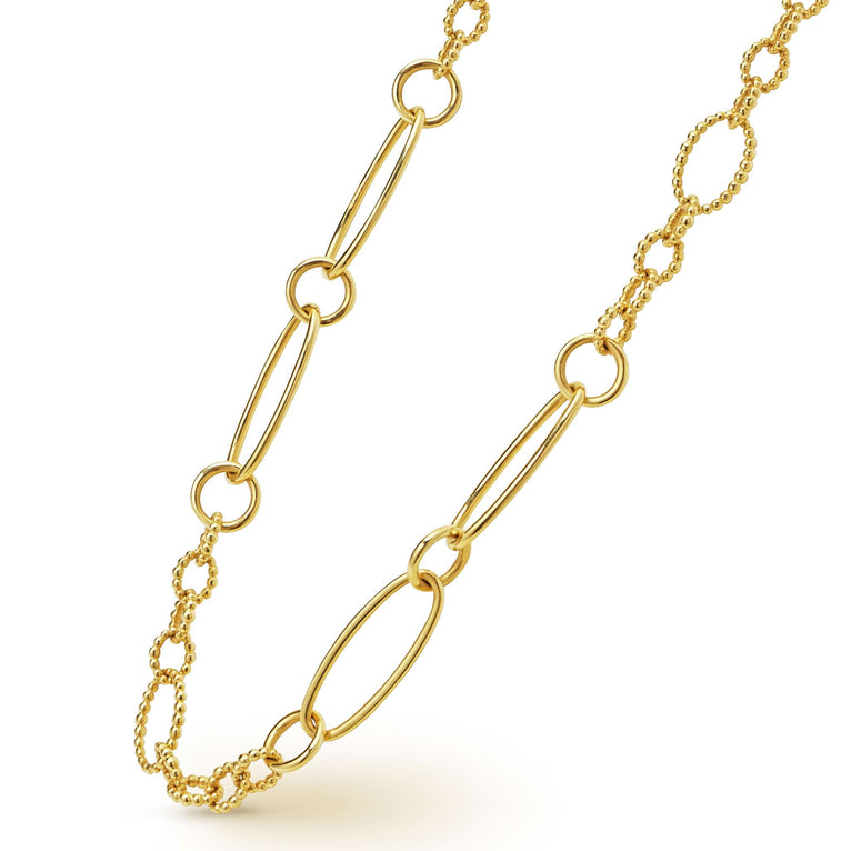 Signature Caviar 18K Gold Link Necklace