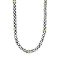 18K gold accents the signature sterling silver Caviar beading on this necklace.