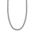 Sterling silver Caviar beads form this signature 16 inch necklace. Finished with a lobster clasp.