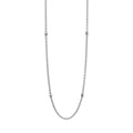 A versatile link necklace with six sterling silver Caviar beaded stations.