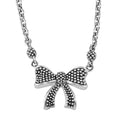 A LAGOS exclusive. Just for children. Wonderfully detailed sterling silver bow necklace with Caviar beaded accents from the LAGOS Kinder collection.