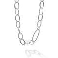 Sterling silver variations of Caviar beading & fluting elements form this timeless link necklace.