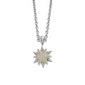 Diamonds, 18K gold and sterling silver in a star motif form this pendant finished on a versatile link necklace with six sterling silver Caviar beaded stations.