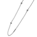 Caviar Icon Silver Caviar Beaded Necklace featuring silver spheres and decorative beads, ideal for elegant styling.