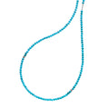 Turquoise gemstone beaded necklace with Caviar beading and fluted accents. Gemstones are natural with unique hues. Variations from the colors shown make each necklace unique.