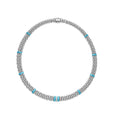 Blue Caviar Blue Single Station Diamond Caviar Necklace