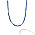 An ultramarine ceramic and sterling silver Caviar beaded necklace that is finished with signature lobster clasp.