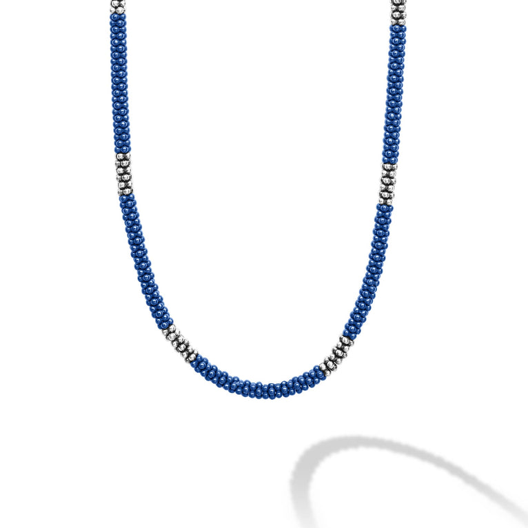 Buy Gehna Jaipur 7 Lines 710 Carats Blue Sapphire Gemstone Faceted Beads  Necklace NL1002 at Amazon.in