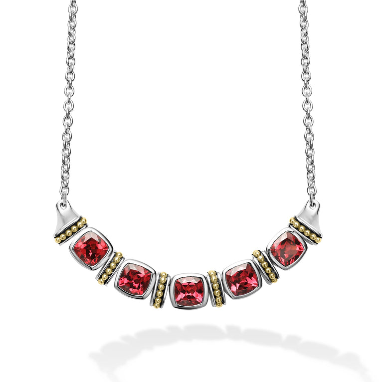 Garnet station necklace discount