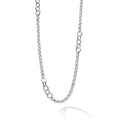 Five stations on sterling silver links with Caviar beaded accents form this versatile necklace.