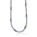An ultramarine ceramic and sterling silver Caviar beaded necklace that is finished with signature lobster clasp.