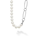 Cultured freshwater pearl stations highlighted with Caviar beading on a signature sterling silver Caviar beaded necklace.