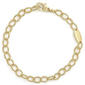 Fluted links of 18K gold form this classic bracelet.