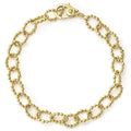 Fluted links of 18k gold form this classic bracelet.
