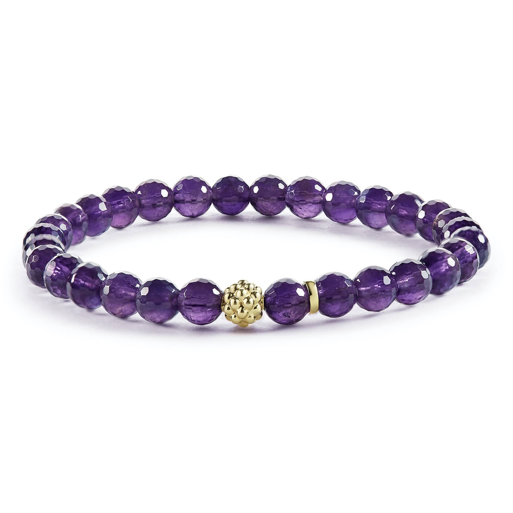 Lagos | Caviar Icon Amethyst Gold Station Bead Bracelet