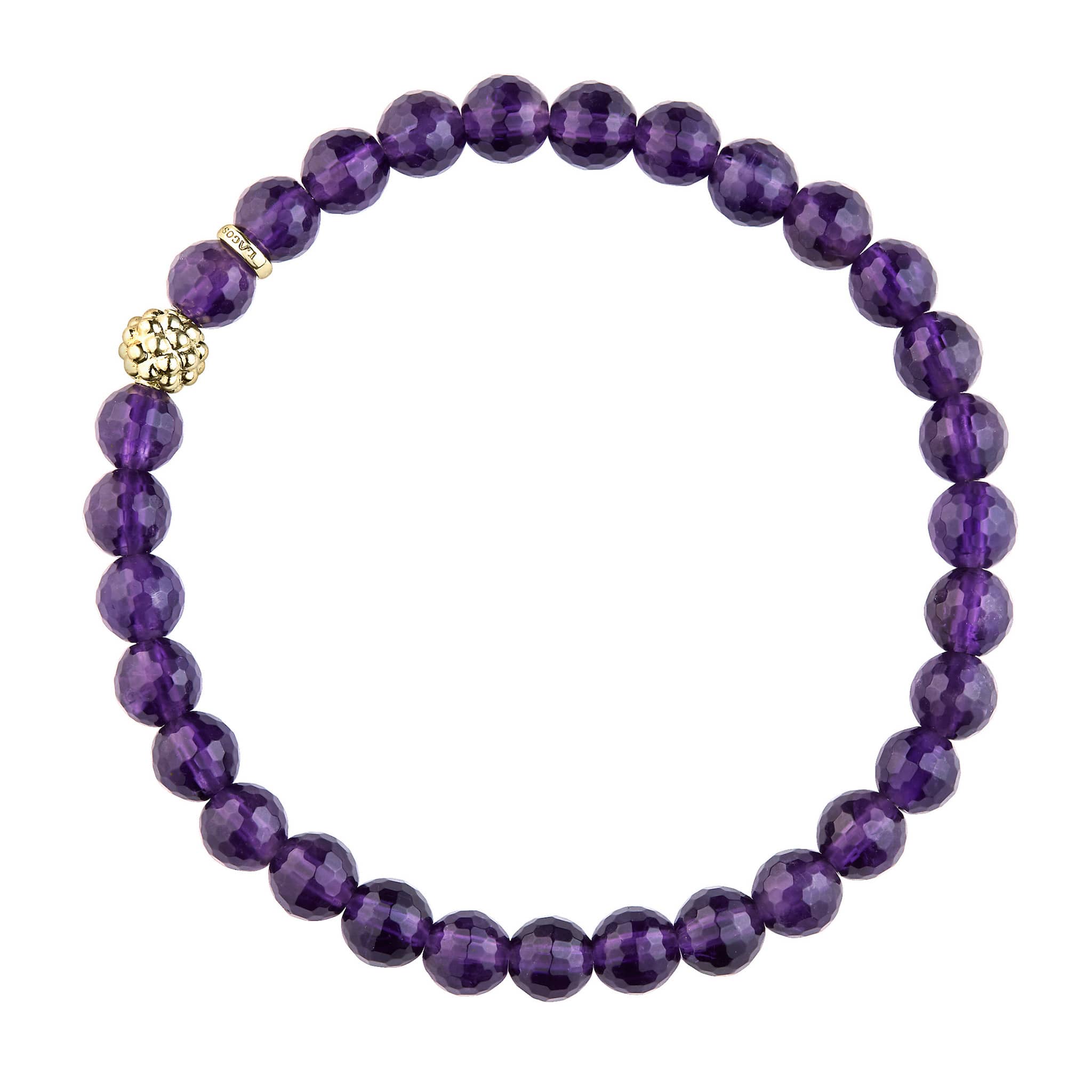 Amethyst Gold Station Bead Bracelet | Caviar Icon | LAGOS Jewelry