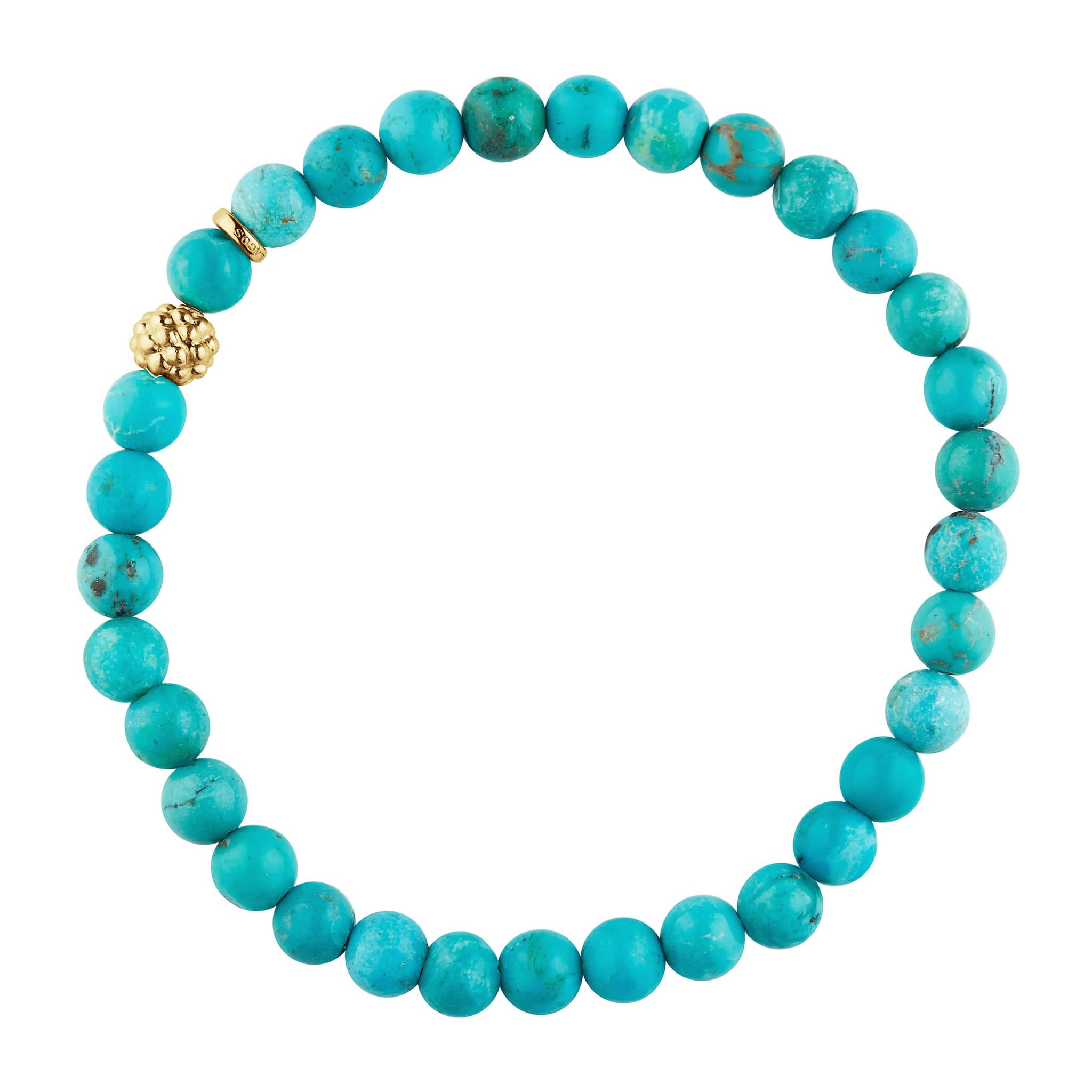 Lagos Bead Stretch Bracelet in Turquoise