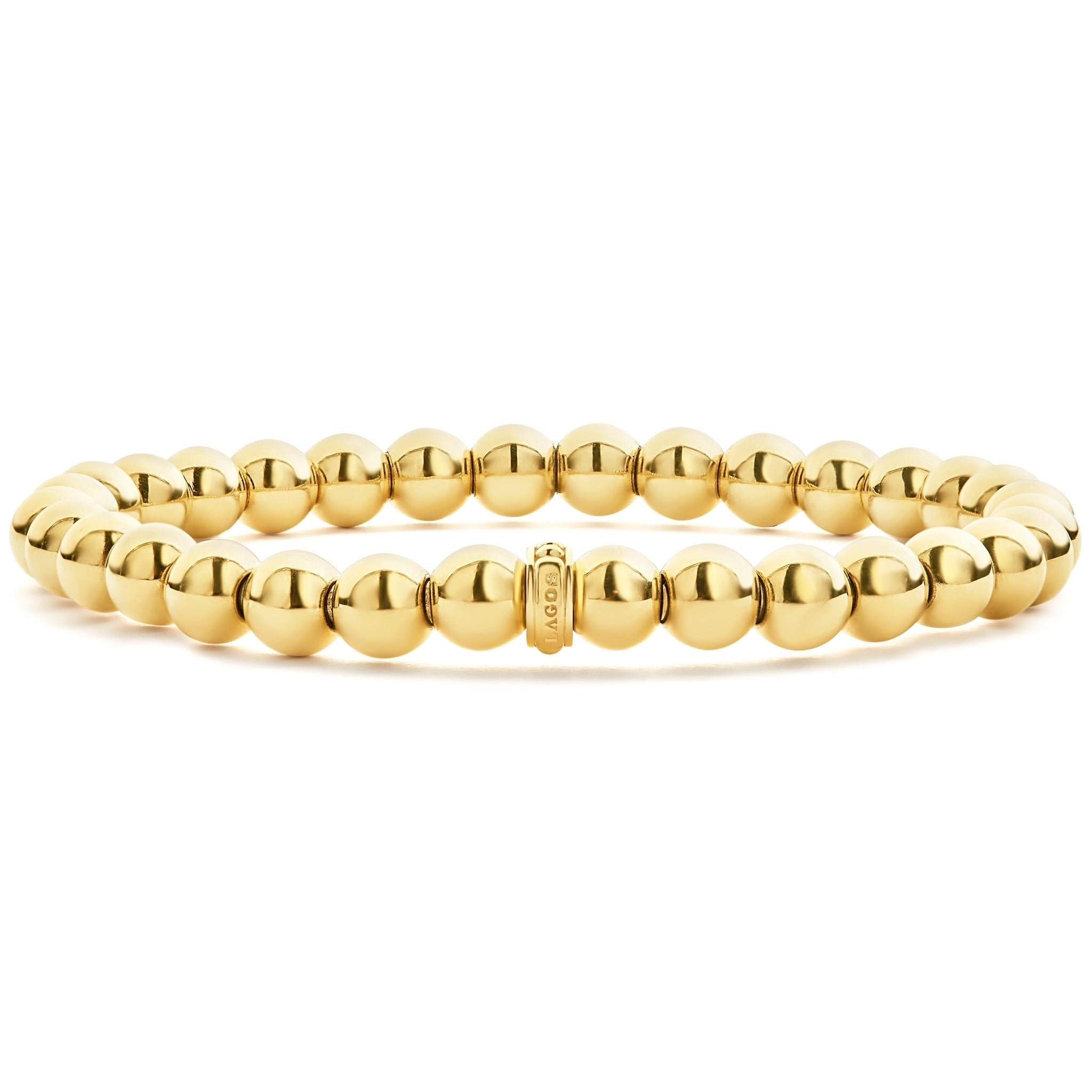 数量限定価格!! ラゴス レディース ブレスレット バングル アンクレット アクセサリー Caviar Gold Collection 18K  Beaded Bracelet 6mm