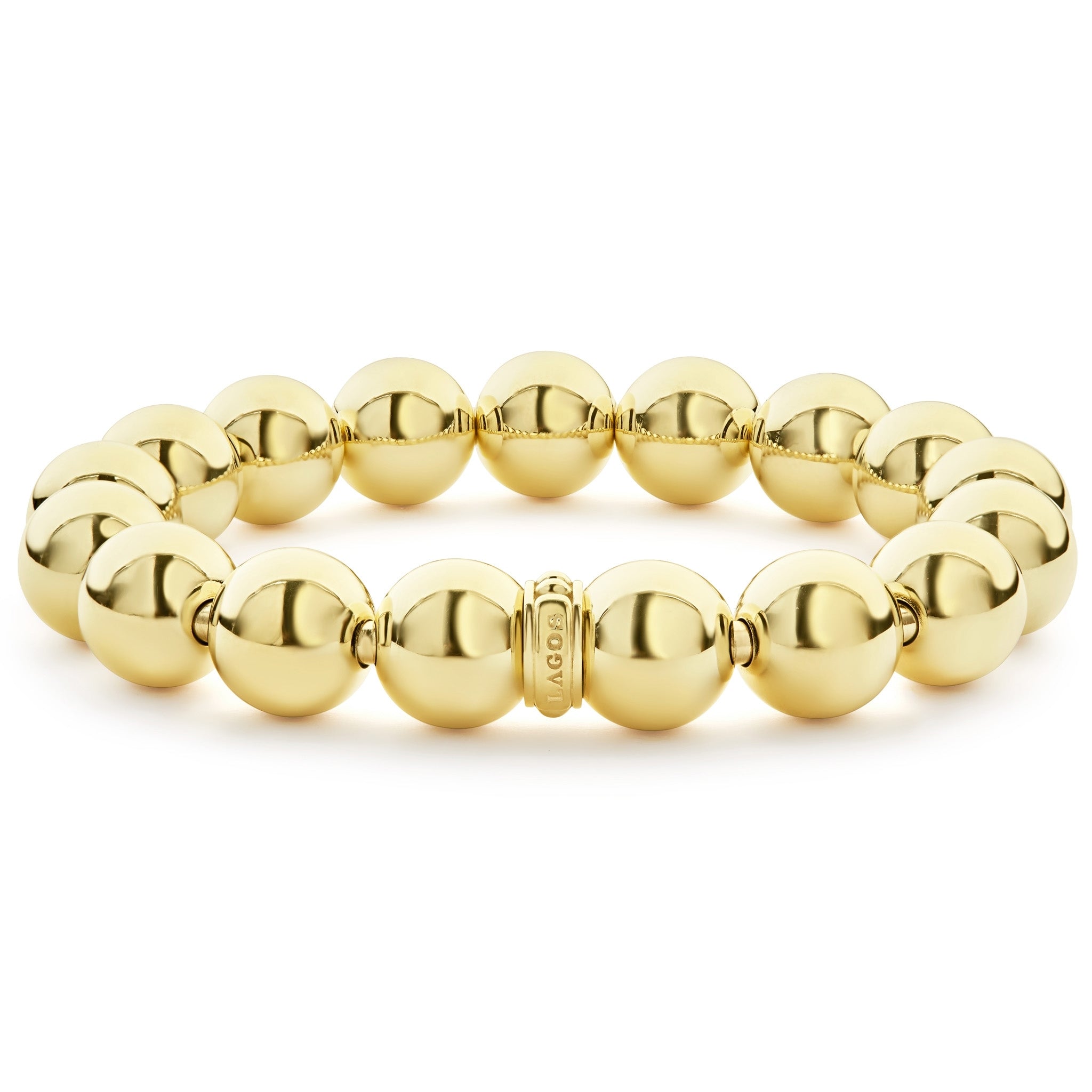 18K Yellow Gold and Black Onyx Bead Stretch Bracelet – Pageo Fine Jewelers